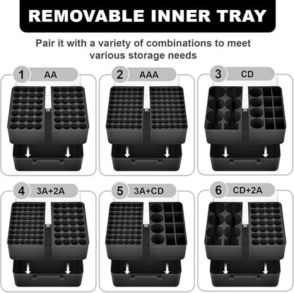 FULLCASE Battery Storage Organizer Box, Holder Container - Image 3