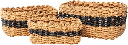 Small baskets for Organizing, Cute woven Storage basket by QingtuHome