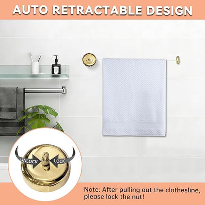 Retractable Clothesline, Wall Mounted Adjustable Clothing Rope - Image 3