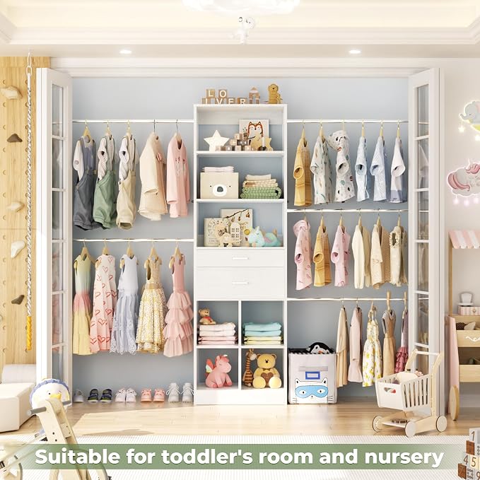 Besiost Closet System, 4-8 FT Closet Organizer Tower - Image 7