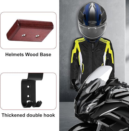 PAHTTO Motorcycle Helmet Holder 2 Pack, Helmet Rack Wall Mount - Image 3