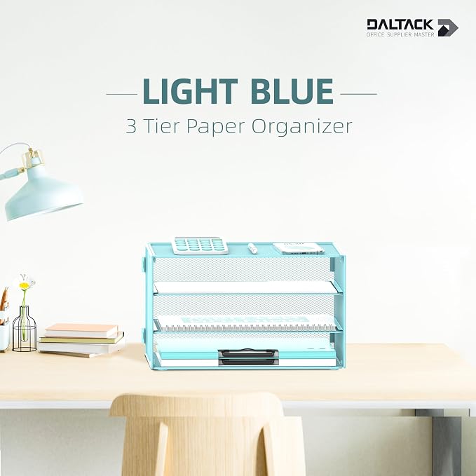 DALTACK 3 Tier Letter Tray Paper Organizer - Image 2