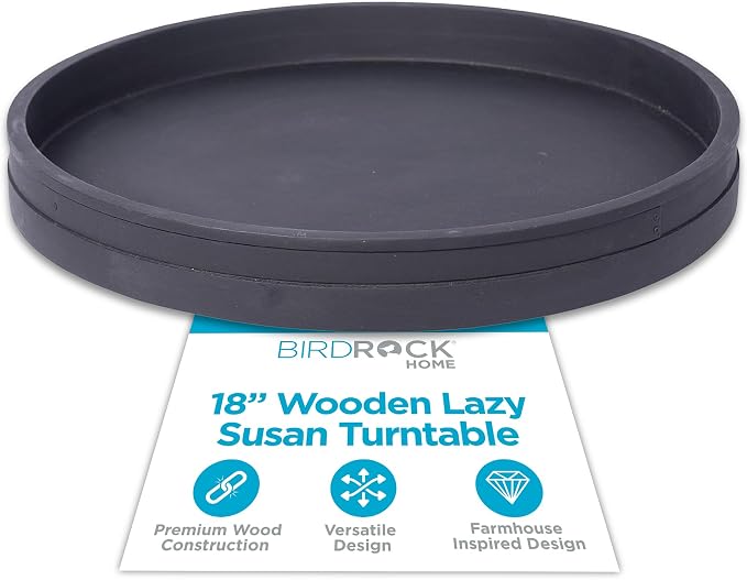 BIRDROCK HOME Wooden Lazy Susan Turntable by BIRDROCKHOME