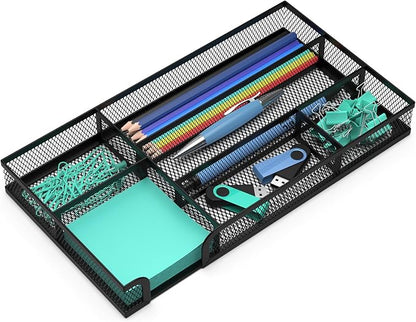 Desk Drawer Organizer, Small Metal Mesh Drawer Organizer Tray, Office Pencil by ITAYVAN