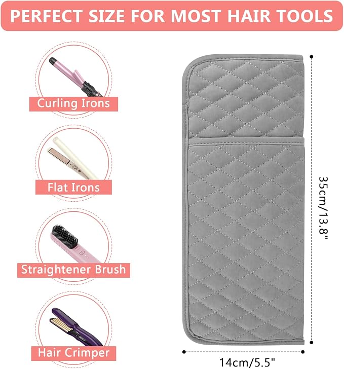 Heat Resistant Hair Tools Organizer Bag Portable Travel Storage Cover Pouch - Image 5