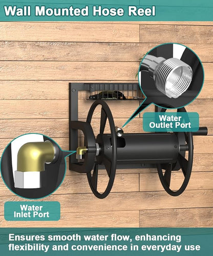 Artigarden Garden Wall Mounted Hose Reel, Outdoor Heavy-Duty Water Hose Holder - Image 6