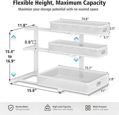 Under Sink Organizer, 3 Tier Pull Out Cabinet Organizer - Image 3