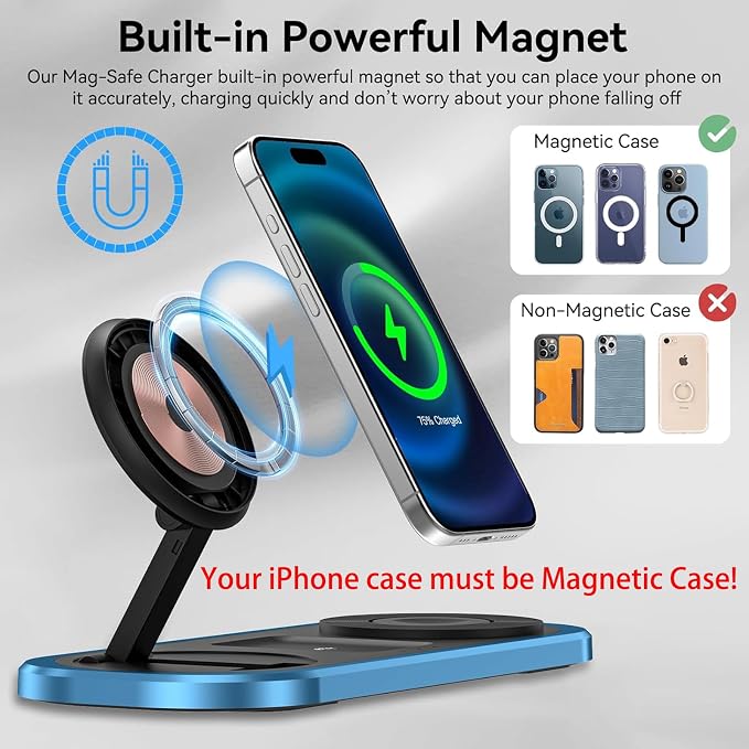 3 in 1 Fast Wireless Charger Stand - Image 5