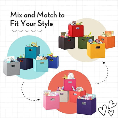 RiverRidge Kids 2pc Fabric Collapsible Storage Cube Organizers - Image 4