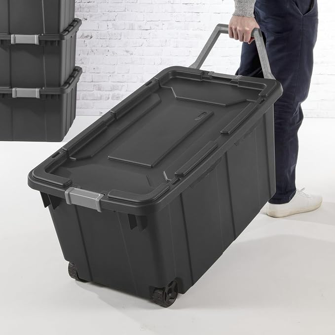 Extra Large Storage Bin, 40 Gallon Wheeled Plastic Storage Container - Image 5