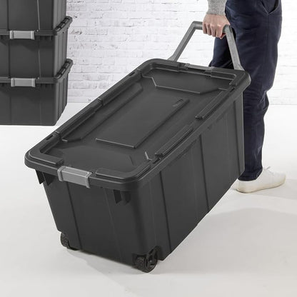 Extra Large Storage Bin, 40 Gallon Wheeled Plastic Storage Container - Image 5