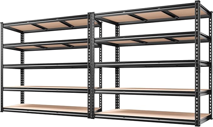 REIBII 48" W Garage Shelving Heavy Duty, 3000LBS Storage Shelves, 5-Tier by REIBII