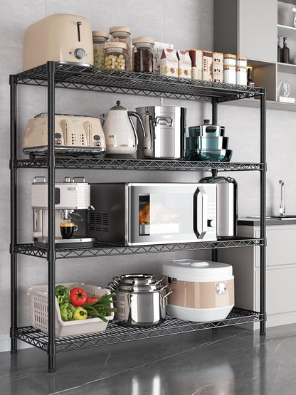 4 Tier Adjustable Storage Shelves, Heavy Duty Metal Utility Shelf 1400LBS - Image 2