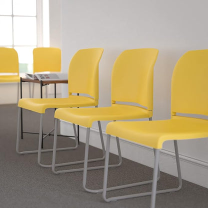 Flash Furniture HERCULES Series 5 Pack 880 lb. Capacity Yellow Full Back - Image 2