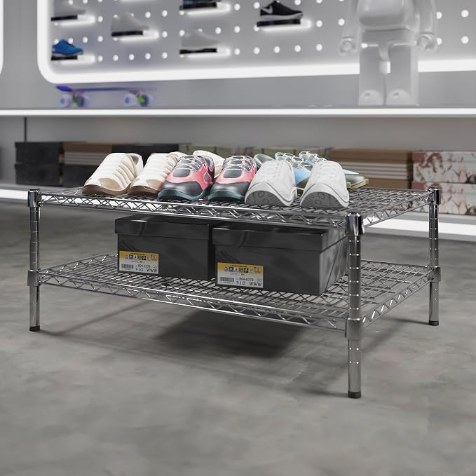 24" Deep x 36" Wide x 14" Height Wire Shelving Kit | 2-Tier | NSF Commercial - Image 2