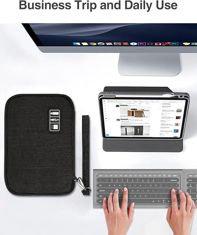 Luxtude Electronics Organizer, Portable Cable Organizer Bag - Image 6