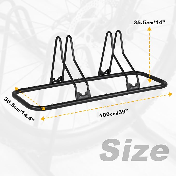 CyclingDeal Bicycle Floor Parking Rack Stand - Image 4
