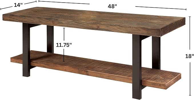 Pomona Solid Wood Entryway Bench - Image 3