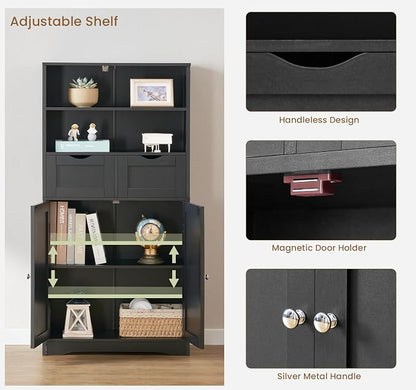 Iwell Tall Storage Cabinet, Bathroom Cabinet - Image 7