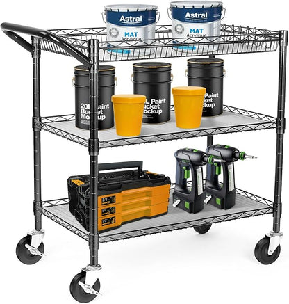 WDT 990Lbs Capacity Heavy Duty Rolling Utility Cart, NSF Rolling Carts - Image 3