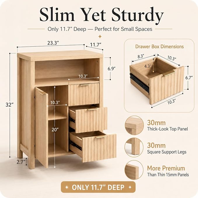VINGLI Bathroom Storage Cabinet - Image 2