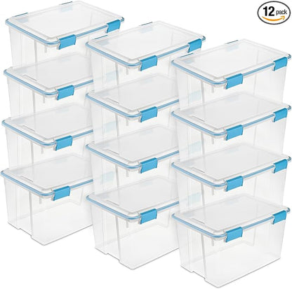 Sterilite 12-Pack Gasket Box, Weather-Resistant Storage Bins by Sterilite