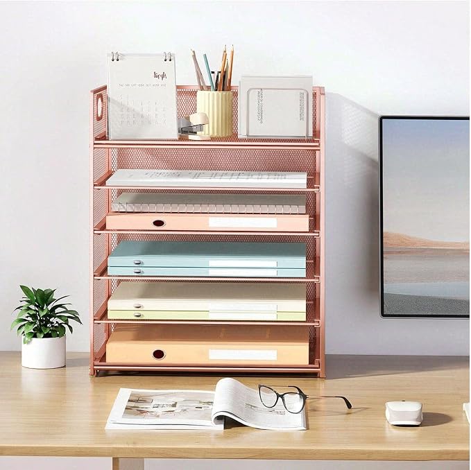 6 Trays Paper Organizer with Handle - Image 3