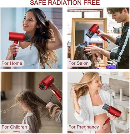 Slopehill Professional Ionic Hair Dryer, Powerful 1800W Fast Drying Low Noise - Image 7
