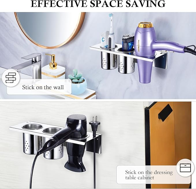 Hair Tool Organizer, Blow Dryer Holder Wall Mounted, Hot Tools Holder Storage - Image 6
