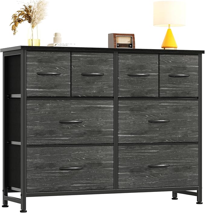 DUMOS Dresser for Bedroom with 8 Fabric Drawers, Wide Fabric Dresser | Storage by DumosLifestyle