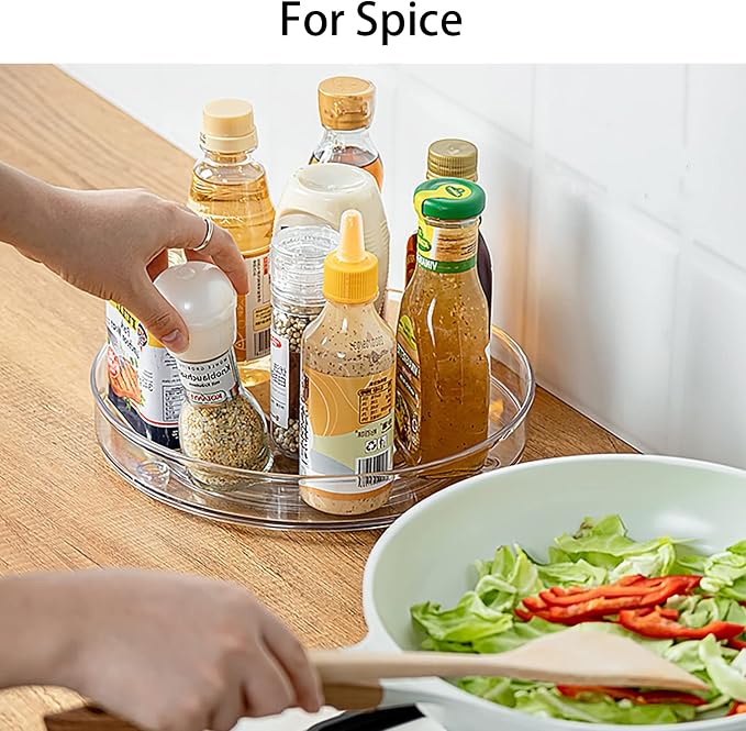 URALFA 9 Inch Lazy Susan Spice Rack Organizer, 360 Degree Rotating Round Lazy - Image 5