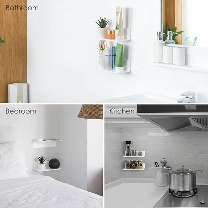OAPRIRE White Floating Shelves Wall Mounted Set of 2 - Image 4