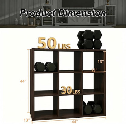 CTESNE【Wooden Thick Frame 9 Cube Storage Organizer Shelf - Image 3