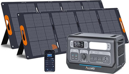 ALLWEI LiFePO4 Solar Generator 2400W by ALLWEI