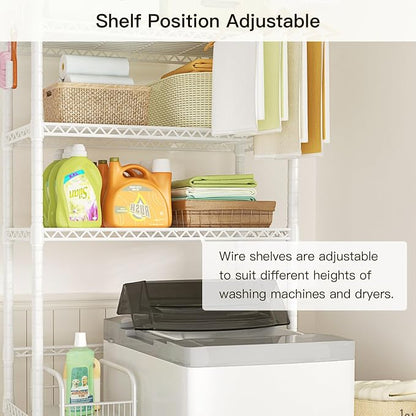 Ulif U11 Over Washer and Dryer Shelves, 3 Tiers Laundry Room Storage and - Image 4