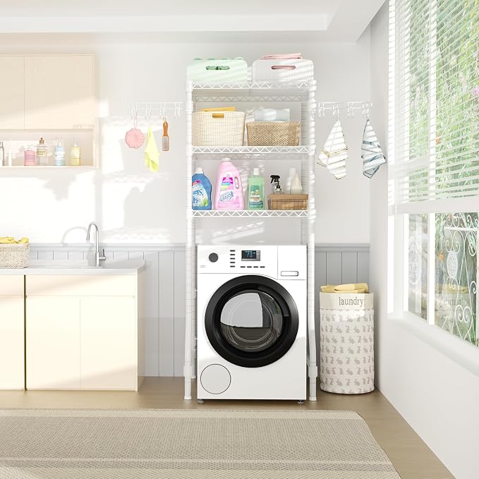 Ulif U8 Mini Laundry Room Storage Organizer, Over The Washer and Dryer Storage - Image 5