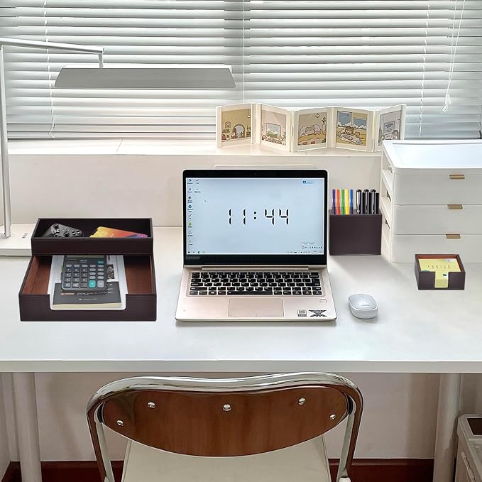 4 Pack Leather Office Supplies/Desk Organizer - Image 7