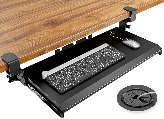 Hemudu Keyboard Tray Under Desk Pull Out by HEMUDU