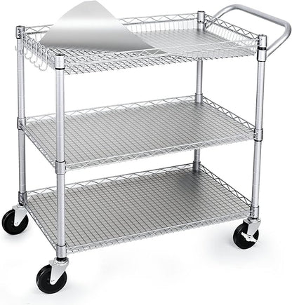 WDT 990Lbs Capacity Heavy Duty Rolling Utility Cart, NSF Rolling Carts by WDT