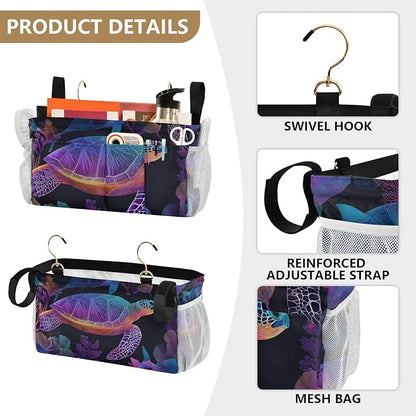 Colorful Gradient Turtle Fish and Coral Bedside Caddy - Image 5