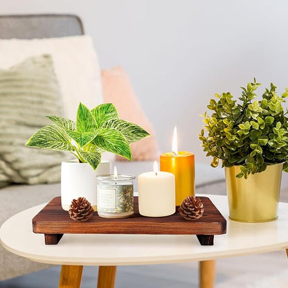 Farmhouse Bathroom Counter Tray Wood Risers Display Stands Kitchen Countertop - Image 5