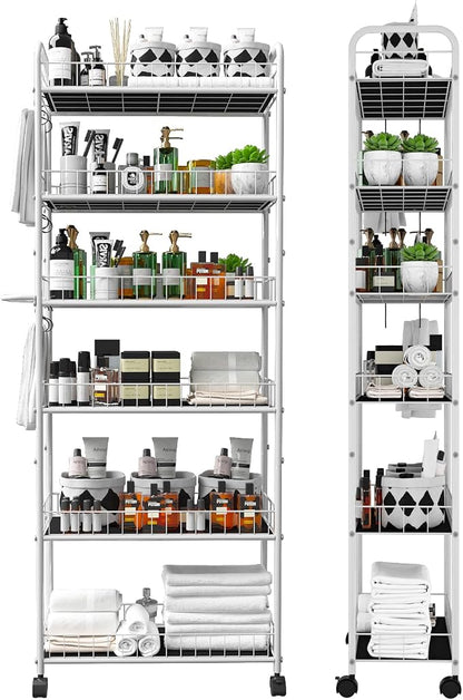 10in 6 Tier Slim Storage Cart by Seadasyoon