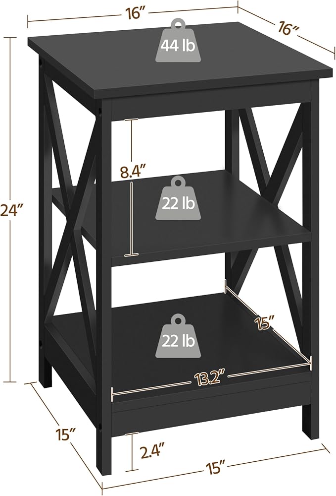 Yaheetech 3 Tier Sofa Side End Table - Image 3