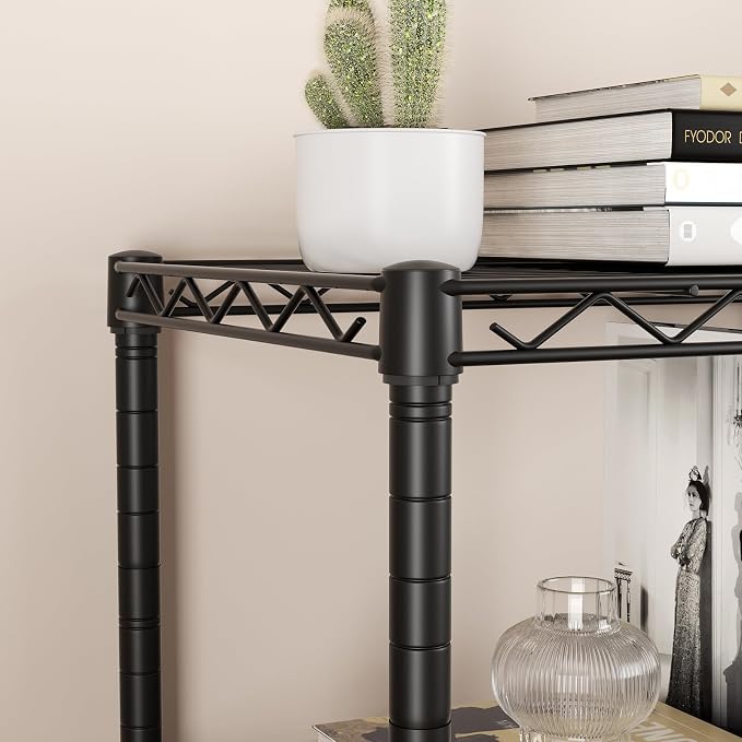 SINGAYE 4 Small Shelves Storage Shelf Wire Shelving Unit Metal Shelf Adjustable - Image 9