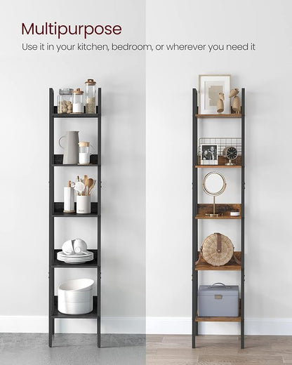 VASAGLE Bookshelf, 5-Tier Narrow Book Shelf, 11.8 x 13.3 x 66.9 Inches - Image 7