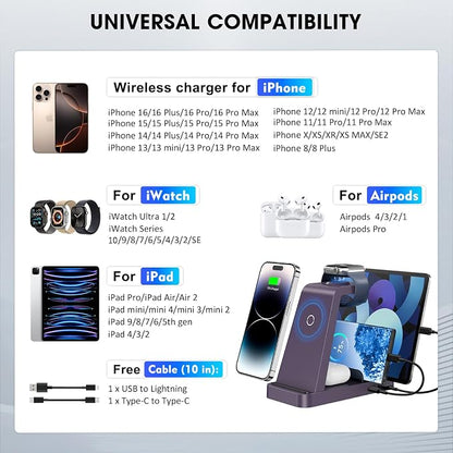 Wireless Charger for iPhone - 5 in 1 Charging Station for Multiple Devices - Image 3