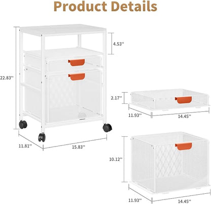 Marbrasse Rolling File Cart - Image 3