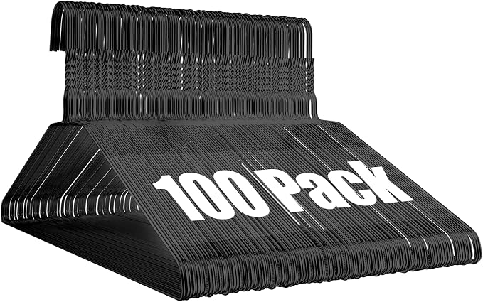 Wire Metal Hangers 100 Pack, Bulk Dry Cleaner Hangers by Fotoumgl