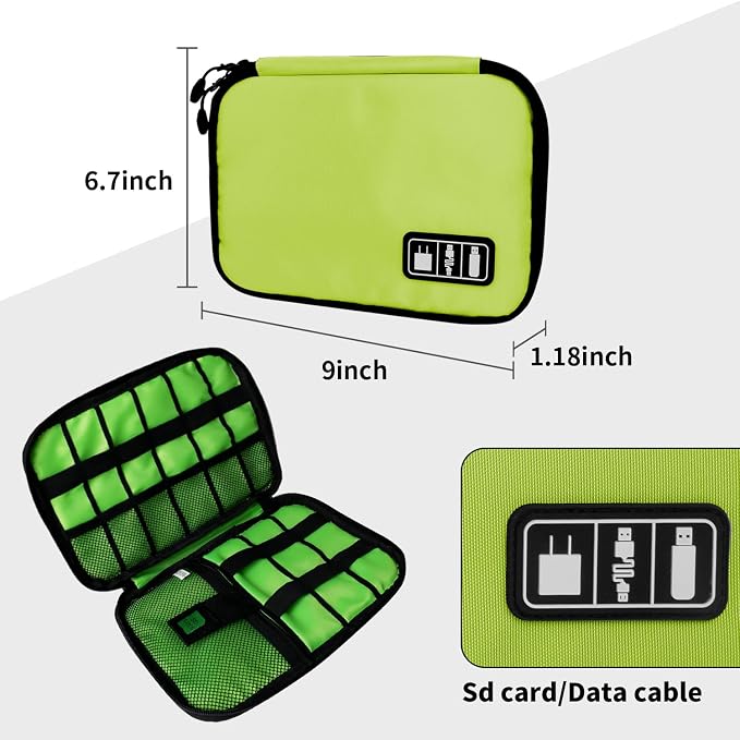 Lcsmaokin Electronics Organizer Travel Case, Electronic Accessories Storage Bag - Image 4