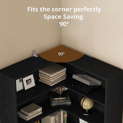 ANCTOR Corner Bookshelf, 6 Tiers Corner Bookcases - Image 4
